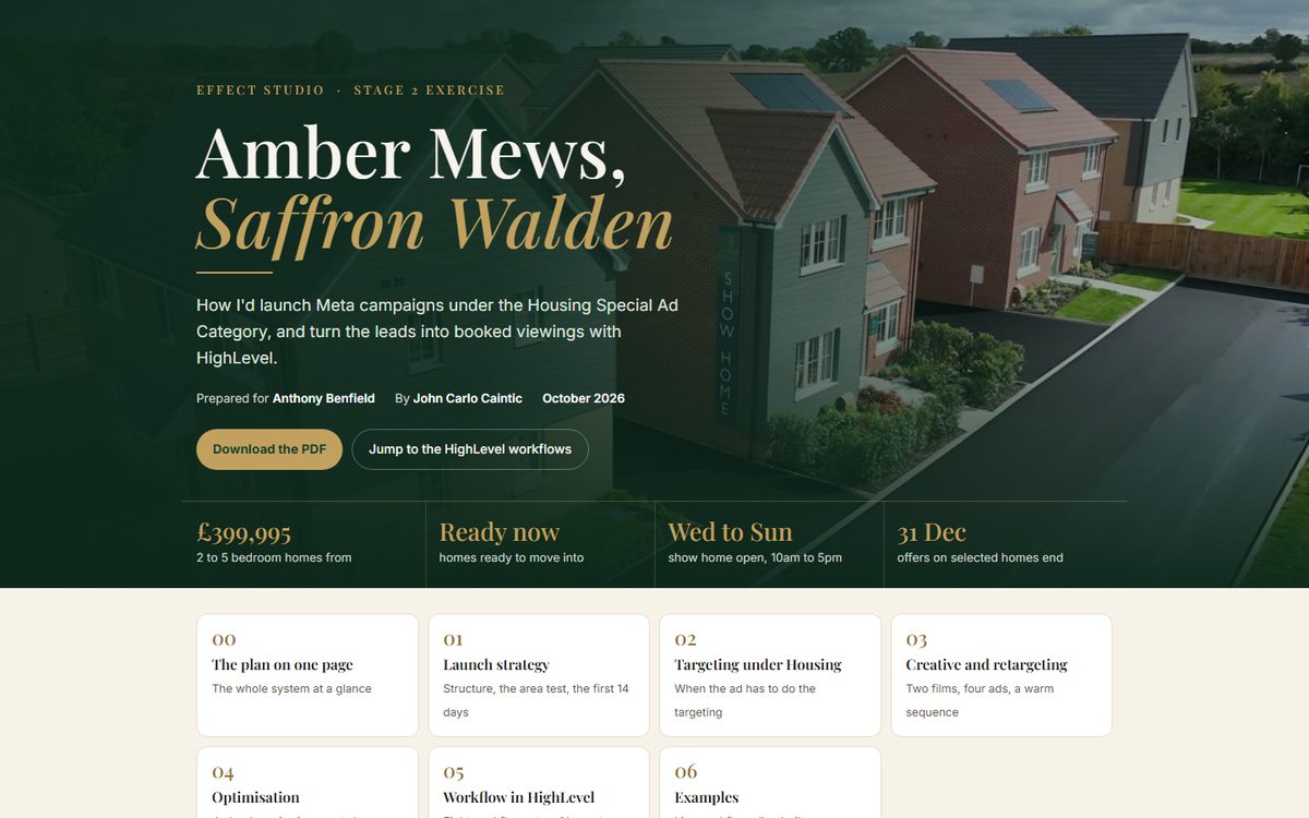 Amber Mews Launch Plan preview
