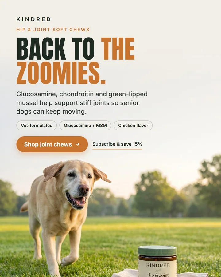 Kindred static ad: Hip & Joint Soft Chews