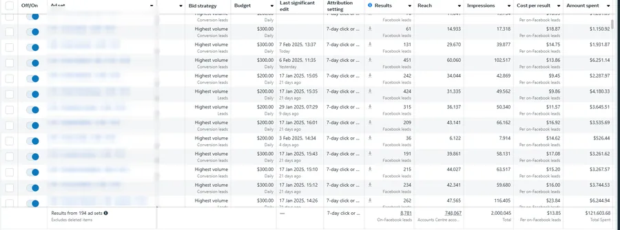 Facebook leads campaign sample 2