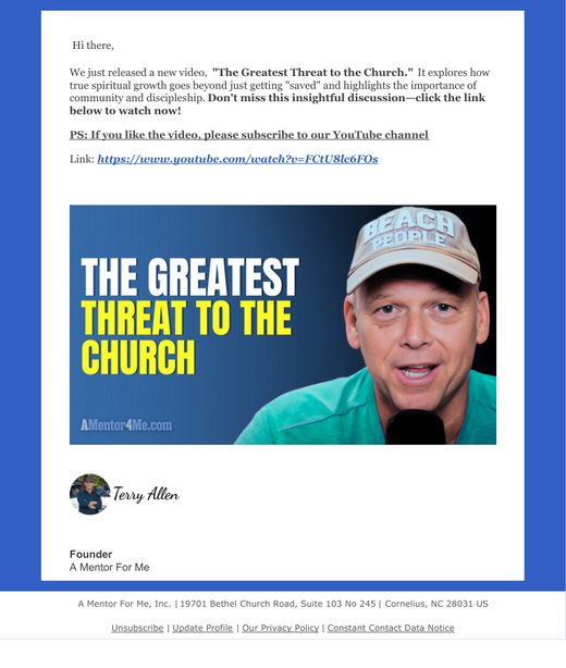 New video: The Greatest Threat to the Church