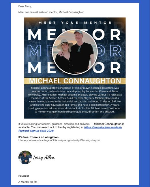 Meet your mentor: Michael Connaughton
