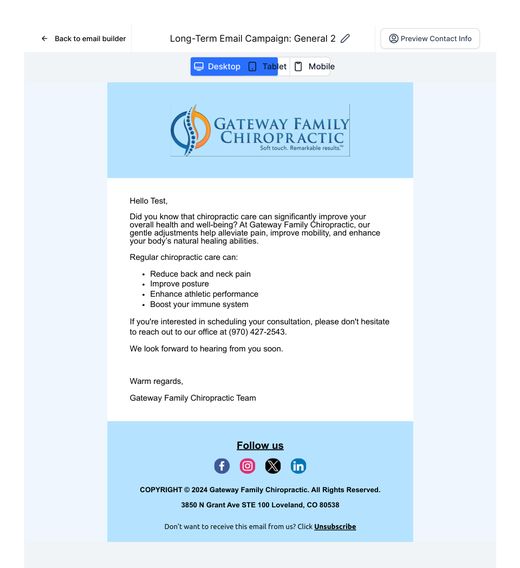Long-term email campaign: General 2
