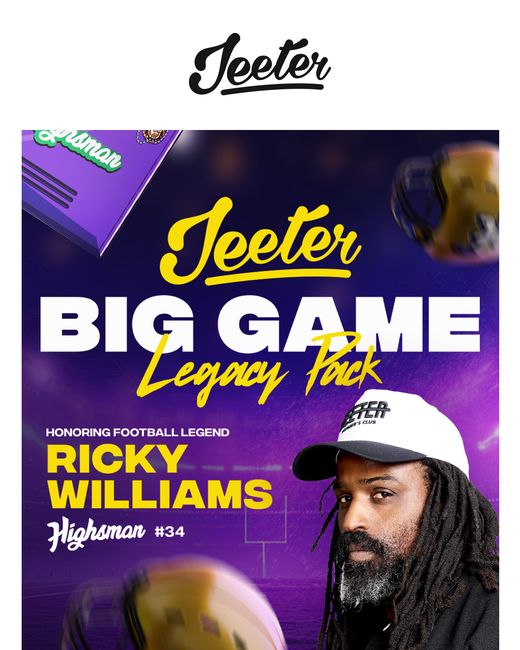 Big Game legacy pack with Ricky Williams