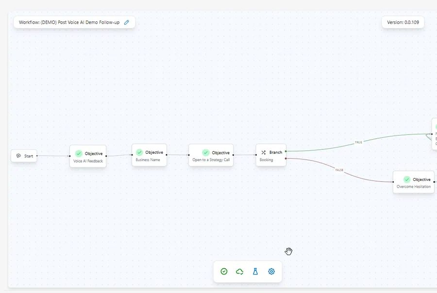 Follow-up bot after a voice AI demo