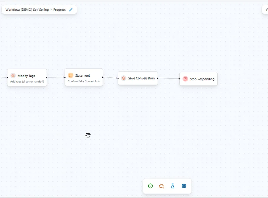 Self-selling demo bot · setter hand-off