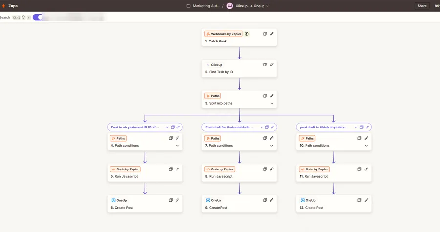 Content publishing · ClickUp task to social posts by path