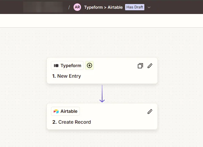 Typeform entry to an Airtable record